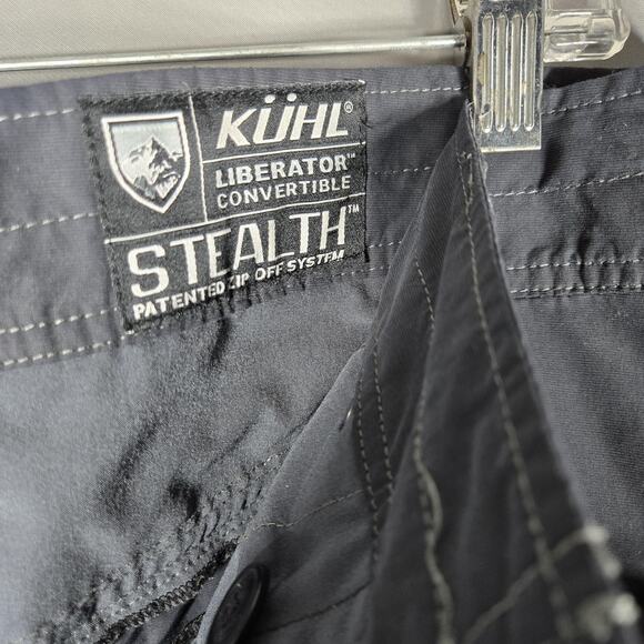 Kuhl Liberator Convertible Pants Mens 36x32 Stealth Zip Off Hiking Nylon Gray - Picture 6 of 11